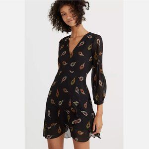 Madewell - Long-Sleeve Poppy Dress in Peacock Feathers - Sz 12